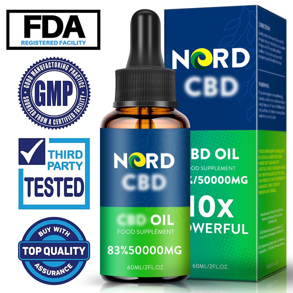 Buy Nord Oil CBD 50000mg 83% 60 Ml, Broad Spectrum Hemp Extract ...